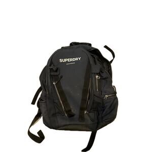SuperDry Sportswear Black Gray Back Pack 32L